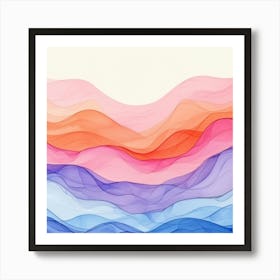 Abstract Wave Pattern Art Print