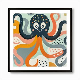 Charming Illustration Octopus 2 Art Print