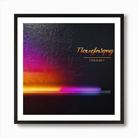 A Vibrant Digital Painting Of A Thanksgiving Themed Gradient Splash Radiating From A Corner On A Da (6) Art Print