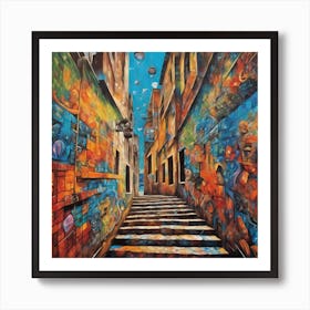 "Harmony in Hues: The Captivating Artistry of a Beloved Muralist" Art Print