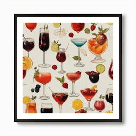 Default Cocktails As Works Of Art Aesthetic 1 Art Print