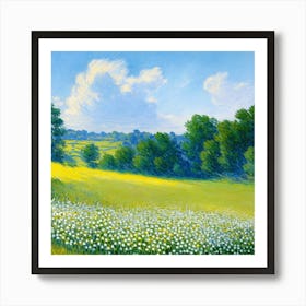 spring field Monet Art Print