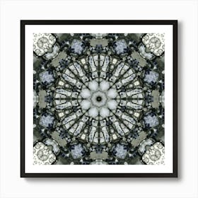 Gray Abstract Pattern Made Of Alcohol Ink 1 Art Print