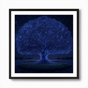 Leonardo Select Full Body Shot Of Field Of Crystal Tree  Art Print