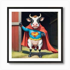 Super Cow Art Print