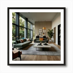 Modern Living Room Art Print