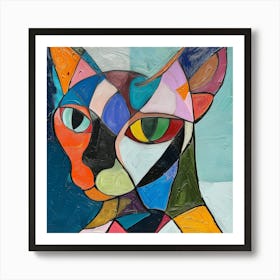 Kisha2849 Picasso Style Hairless Cat No Negative Space Full Pag 187efe57 C17c 465f A31f B5142dddf61d Art Print
