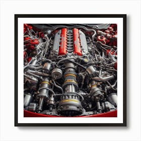 Ferrari Engine Bay Art Print