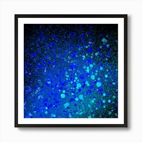 Blue Sparkles Art Print