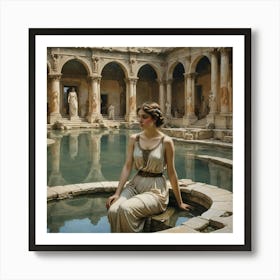 the pretty bather Art Print