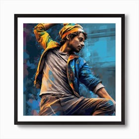 Dancer In Action Art Print