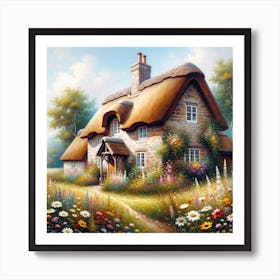 Thatched Cottage - Van Gogh Wall Art Poster