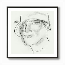 Woman S Head And Face (Ca Art Print