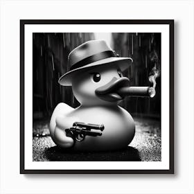 Duck Smoking A Cigarette Art Print