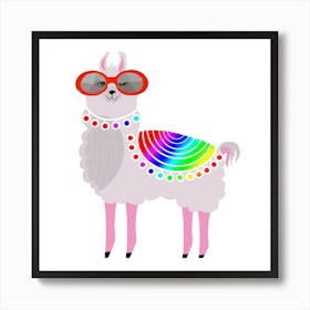 Rainbow Llama Art Print