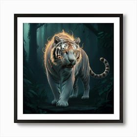 White Tiger Art Print