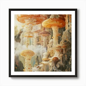 Mushroom Forest 1 Art Print