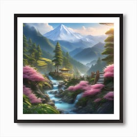 Japanese Landscape 1 Art Print