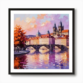 Prague Bridge Art Print