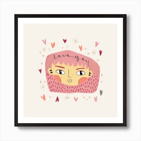 Love You Art Print