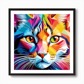 Colorful Cat Art Print