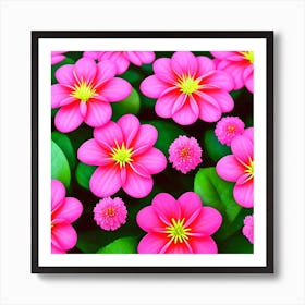 Pink Flowers 21 Art Print