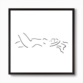 Nude Laying Down Art Print