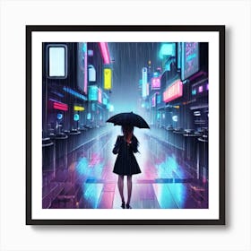 Rainy Night Art Print