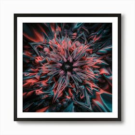 Abstract Flower Art Print