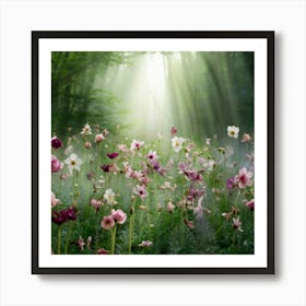 Anemones In The Forest Art Print