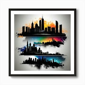 City Skyline 10 Art Print