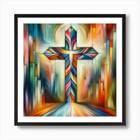 Abstract Cross 1 Art Print