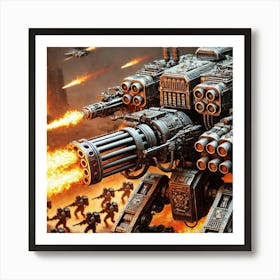 Mech Walkers Flamethrowers Iron Commonwealth Art Print