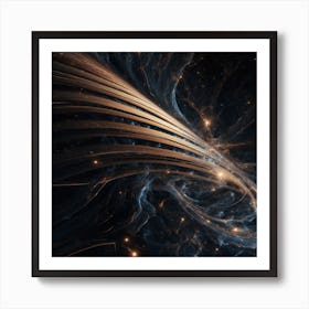 LDXl Abstract Lines In Space Art Print