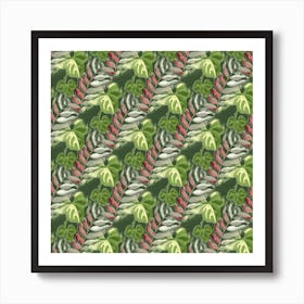 Leaves Seamless Pattern Design Art Print