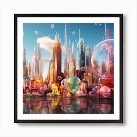 Bubble City Art Print