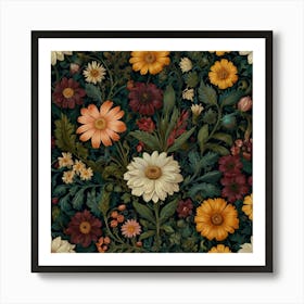 Floral Wallpaper 7 Art Print