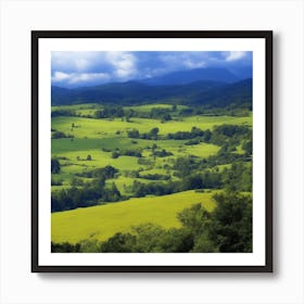Green Hills In The Blue Ridge Mountains Art Print