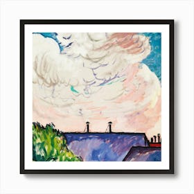 Clouds Over A House Art Print