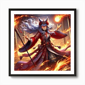 Kaida Crimson Zealot Wrath Art Print