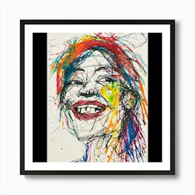 Woman Smiling Art Print