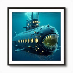Submarine Monster 1 Art Print