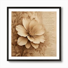 Flower With A Poem 1 Art Print