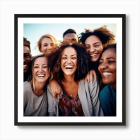 Smile Joy Friendship Unity Diversity Gathering Culture Community Celebration Laughter Con Art Print