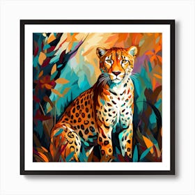 Leopard In The Jungle Art Print