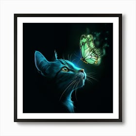 Butterfly Cat 1 Art Print