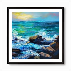 Sunset At The Beach Art Print