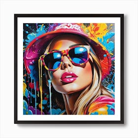 Girl In A Hat 3 Art Print