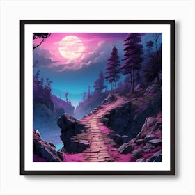 Path To The Moon Art Print