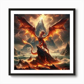 The Red Dragon 2 Art Print